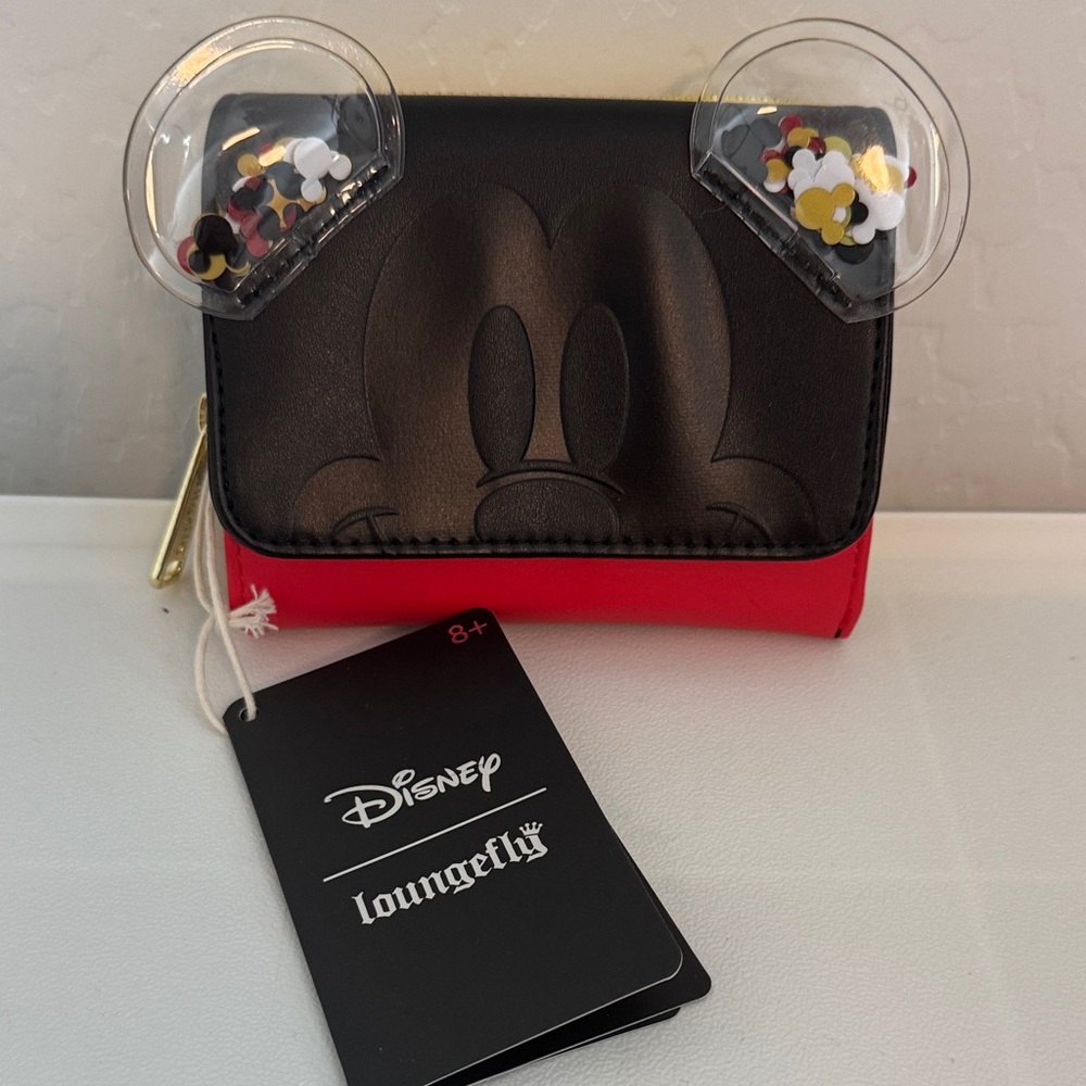 Loungefly Disney Mickey Mouse  Wallet - Black and Red